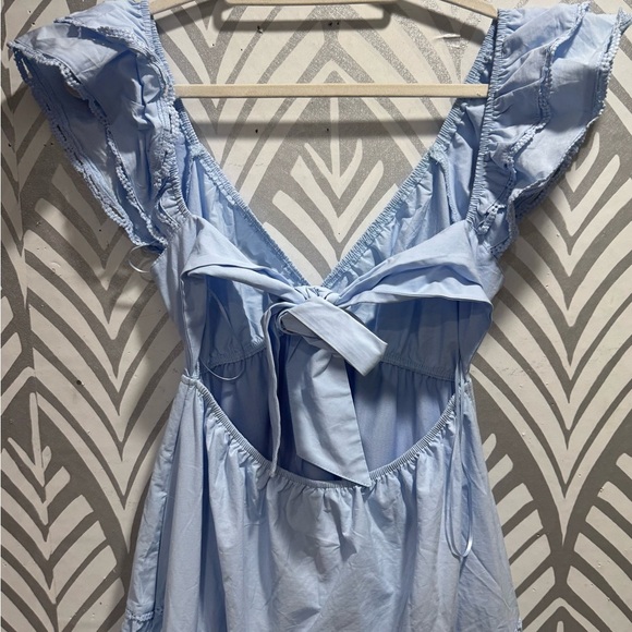 Elegant Sky Blue Maxi Dress - Picture 7 of 10